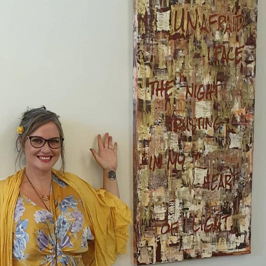 'Unafraid' - (Karen Hansen, 2021) Acrylic, Ink and Earth Pigment on Canvas